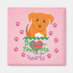 Hunde Verlass Pawprints Magnet