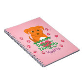 Hunde Verlass Pawprints Notizblock (Rechte Seite)