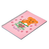 Hunde Verlass Pawprints Notizblock (Linke Seite)
