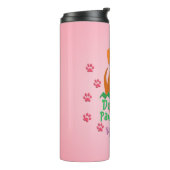 Hunde Verlass Pawprints Thermosbecher (Nach links gedreht)