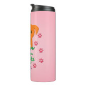 Hunde Verlass Pawprints Thermosbecher (Nach rechts gedreht)
