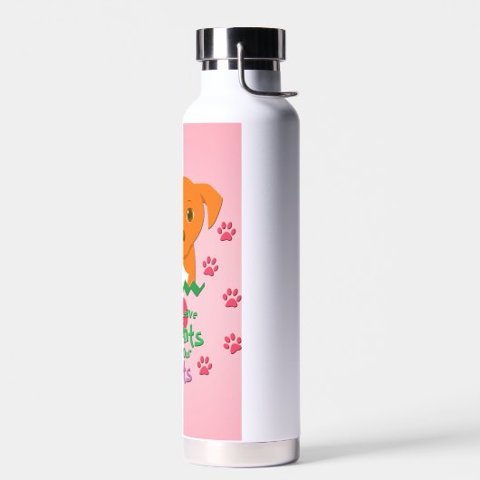 Hunde Verlass Pawprints Trinkflasche (Links)