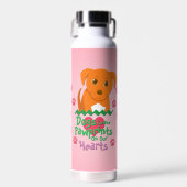 Hunde Verlass Pawprints Trinkflasche (Vorne)