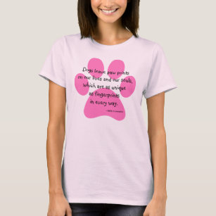 Hunde verlassen Tatzen-Druck-Leben-Soulen rosa T-Shirt