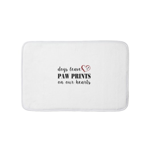 Hunde verlassen Tatzendrucke Matte (Vorderseite)