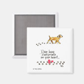 Hunde Verließ Footprints auf eurem Herz Magnet (Vorderseite/Rückseite)