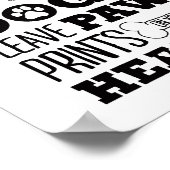 Hunde Verließ Paw Prints auf dem Niedlichen Welpen Poster (Ecke)