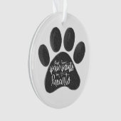 Hunde Verließ Paw Prints auf unserem Herz-Ornament Ornament (Vorderseite)