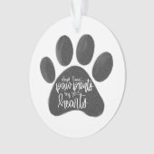 Hunde Verließ Paw Prints auf unserem Herz-Ornament Ornament (Vorderseite)