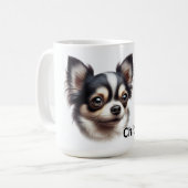 Hunde Verließ Paw Prints auf unseren Herzen Chihua Kaffeetasse (Vorderseite Links)