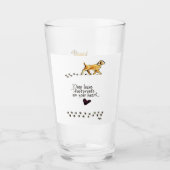 Hunde Verließ Pawprints auf Ihrem Haustier Glas (Vorderseite)