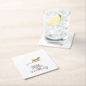 Hunde Verließ Pawprints auf unseren Herzen mit dem Rechteckiger Pappuntersetzer (Vor Ort)