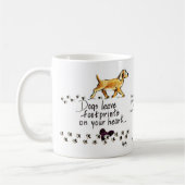 Hunde Verließ Pawprints auf unserer Herz-Tasse Kaffeetasse (Links)