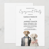 Hunde Verlobung Einladung (Vorne/Hinten)