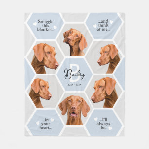 Hunde Verlust Geschenk Fotocollage Haustier Gedenk Fleecedecke