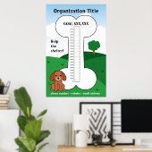 Hunde verursachen Fundraising-Thermometer Poster (Heimbüro)