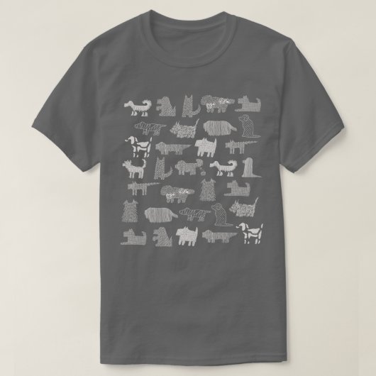 Hunde viele Hunde T-Shirt (Design vorne)