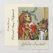 Hunde Viktorianisch Dinner Dress Doggy Einladung (Vorne/Hinten)