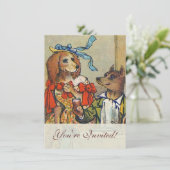 Hunde Viktorianisch Dinner Dress Doggy Einladung (Stehend Vorderseite)