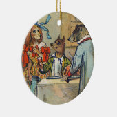 Hunde Viktorianisch Dinner Dress Doggy Keramikornament (Rechts)