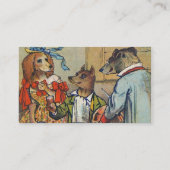 Hunde Viktorianisch Dinner Dress Doggy Visitenkarte (Rückseite)