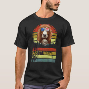 Hunde Vintag beste Basset Hound Mama je Muttertag T-Shirt