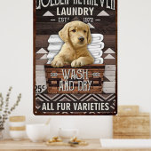 Hunde Vintag waschen Poster (Küche)