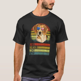Hunde Vintager bester Beagle Mama je Muttertag Wel T-Shirt