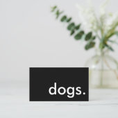 hunde. visitenkarte (Stehend Vorderseite)