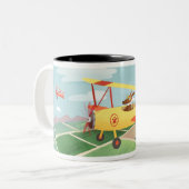 Hunde von Flugzeugführern Zweifarbige Tasse (Vorderseite Links)