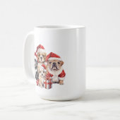 "Hunde von Weihnachten" niedlicher Hundefreund Kaffeetasse (Vorderseite Links)