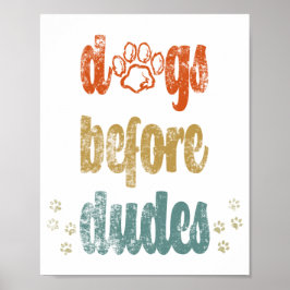 Hunde vor Typen | Die besten Geschenke für Hundebe Poster