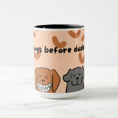 Hunde vor Typen, Kaffeeliebhaber, Hundebesitzer Tasse (Zentrum)