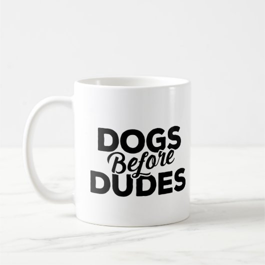 Hunde vor Typen Kaffeetasse (Links)