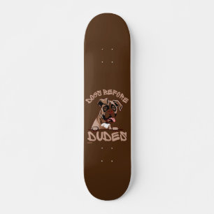 HUNDE VOR TYPEN Olde English Bulldog lustiger Hund Skateboard