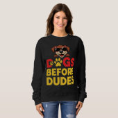 Hunde vor Typen Sweatshirt (Vorne ganz)