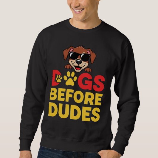 Hunde vor Typen Sweatshirt (Vorderseite)