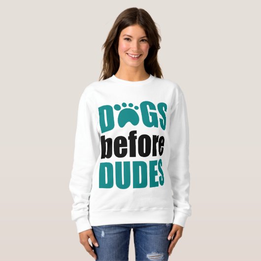 Hunde vor Typen Sweatshirt (Vorne ganz)