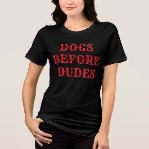 Hunde vor Typen Tri-Blend Shirt