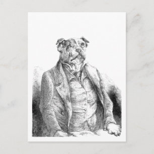 "Hunde-Vorlesung" Postkarte