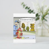 Hunde-VS-Hydrantenpolizei - Fantastische Geschenke Postkarte (Stehend Vorderseite)