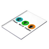 Hunde W-LAN und Kaffee Notizblock (Linke Seite)