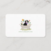 Hunde wachsen Berner Hund in der Badewanne Visitenkarte (Rückseite)