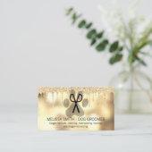 Hunde wachsen | Glitzer Tropfen Boke Visitenkarte (Stehend Vorderseite)