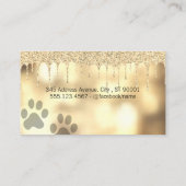 Hunde wachsen | Luxuriöser Glitzer Tropfen Visitenkarte (Rückseite)