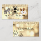 Hunde wachsen | Luxuriöser Glitzer Tropfen Visitenkarte (Vorne/Hinten)