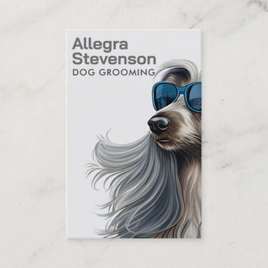 Hunde wachsen moderne, einfache Typografie Visitenkarte (Vorderseite)