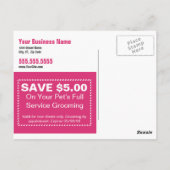 Hunde wachsen Postkarte-Wellness-Center Postkarte (Rückseite)