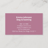 Hunde wachsen | rosa Visitenkarte (Rückseite)