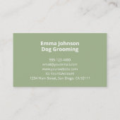 Hunde wachsen | Spaziergang | Sitzfläche Visitenkarte (Rückseite)